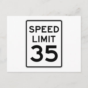 Snelheidslimiet 35 MPH-teken Briefkaart