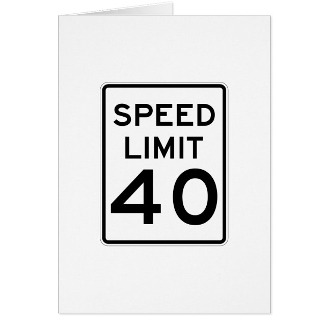 Snelheidslimiet 40 MPH-teken (Voorkant)
