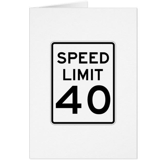 Snelheidslimiet 40 MPH-teken (Voorkant)