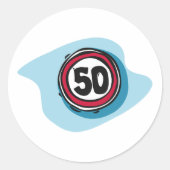 Snelheidslimiet 50 Stickers (Voorkant)