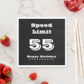 Snelheidslimiet 55/Happy Birthday - Papier Napkin Servetten (Insitu)