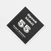 Snelheidslimiet 55/Happy Birthday - Papier Napkin Servetten (Hoek)