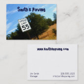 Snelheidslimiet 55-kantelbaar Visitekaartje (Voorkant / Achterkant)