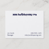 Snelheidslimiet 55-kantelbaar Visitekaartje (Achterkant)