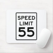 Snelheidslimiet 55 MPH-teken Muismat (Met muis)