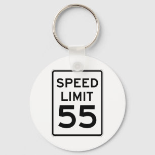 Snelheidslimiet 55 MPH-teken Sleutelhanger