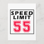 Snelheidslimiet 55 verjaardag design briefkaart (Voorkant)