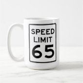 Snelheidslimiet 65 MPH-teken Koffiemok (Links)