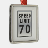 Snelheidslimiet 70-teken metalen ornament (Rechts)