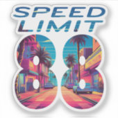 Snelheidslimiet 88 sticker (Voorkant)