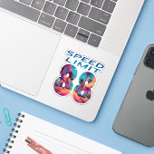 Snelheidslimiet 88 sticker (Laptop met iPhone)