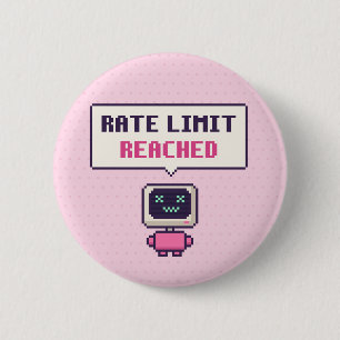 Snelheidslimiet Bereikt Funny AI Pixel Knop Ronde Button 5,7 Cm