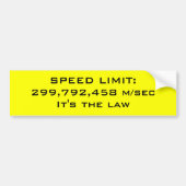 Snelheidslimiet Bumpersticker (Voorkant)