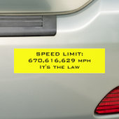 Snelheidslimiet Bumpersticker (Op auto)