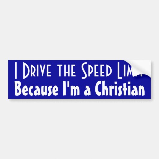 Snelheidslimiet Bumpersticker (Voorkant)