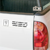 ? Snelheidslimiet Bumpersticker (Op Truck)