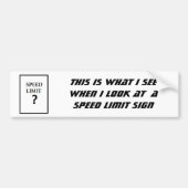 ? Snelheidslimiet Bumpersticker (Voorkant)