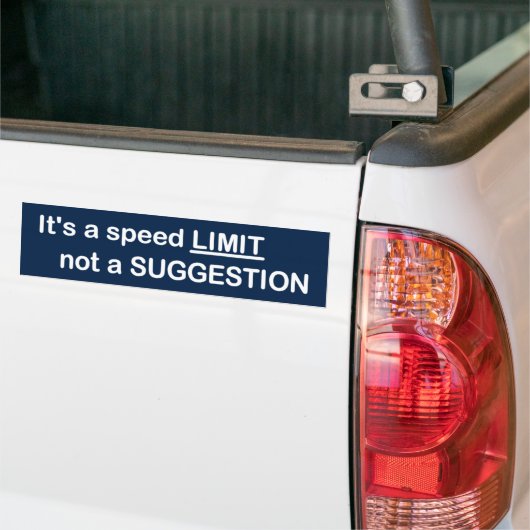 Snelheidslimiet Bumpersticker (Op Truck)