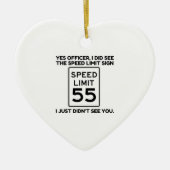 Snelheidslimiet Keramisch Ornament (Voorkant)