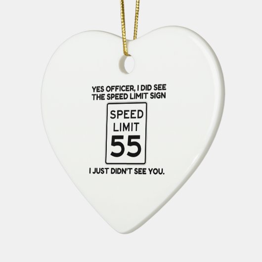 Snelheidslimiet Keramisch Ornament (Links)