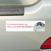Snelheidslimiet onrijpe staarten katten Bumperstic Bumpersticker (Op auto)