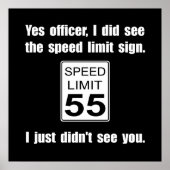 Snelheidslimiet Poster (Voorkant)