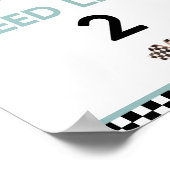 Snelheidslimiet Race Auto Verjaardagsfeest Sign Poster (Hoek)