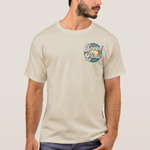 Snelheidslimiet Retro Rainbow Concert Pocket Desig T-shirt