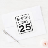 Snelheidslimiet Vierkante Sticker (Envelop)