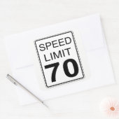 Snelheidslimiet Vierkante Sticker (Envelop)