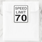 Snelheidslimiet Vierkante Sticker (Tas)