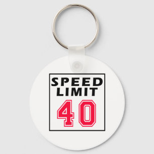 Snelheidslimiet voor 40-jarige design sleutelhanger