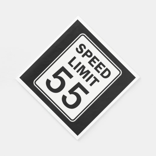 Snelheidslimiet voor 55-gebarentaal papier servet (Hoek)