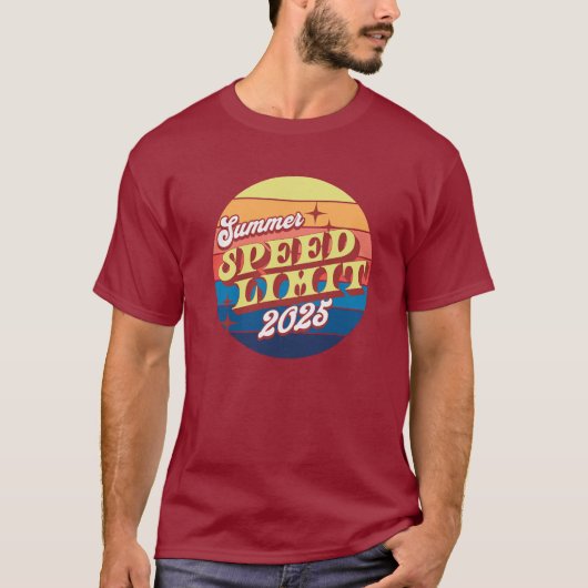 Snelheidslimiet Zomer 2025 Retro Sunset T-shirt (Voorkant)
