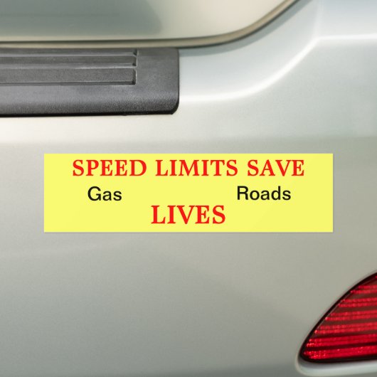 Snelheidslimieten opslaan bumpersticker (Op auto)