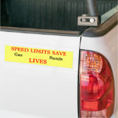 Snelheidslimieten opslaan bumpersticker (Op Truck)