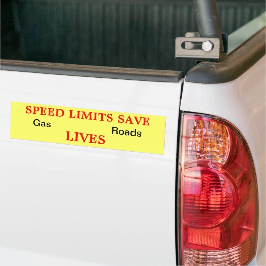 Snelheidslimieten opslaan bumpersticker (Op Truck)