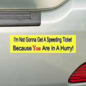 Snelheidsmaniak Bumpersticker (Op auto)