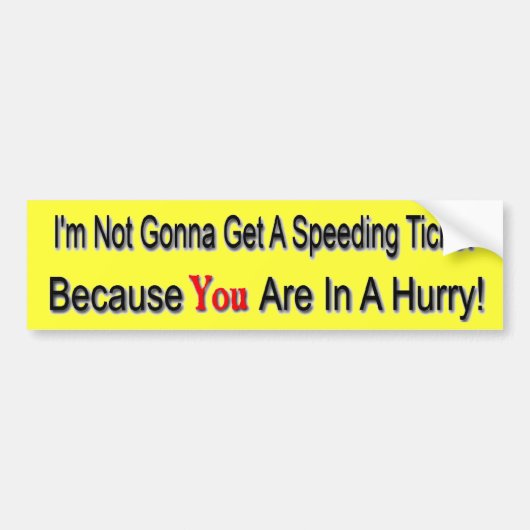 Snelheidsmaniak Bumpersticker (Voorkant)