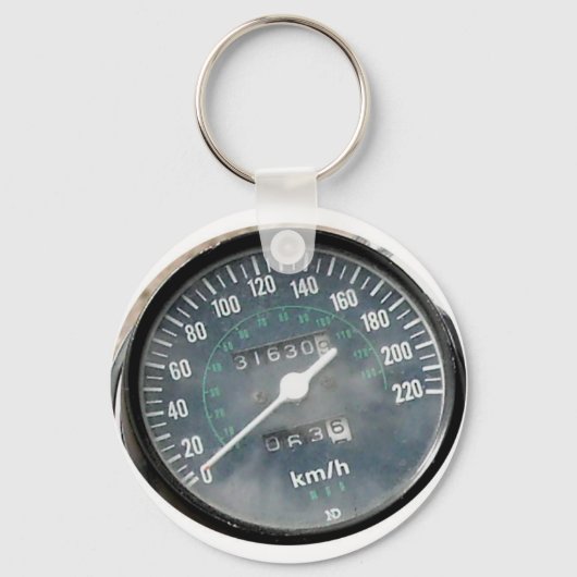 Snelheidsmeter aan sleutelbos sleutelhanger (Voorkant)
