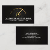 Snelheidsmeter Gold Metallic | Auto-Logo Visitekaartje (Voorkant / Achterkant)