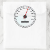 snelheidsmeter ronde sticker (Tas)