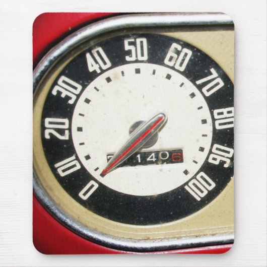snelheidsmeter uit de jaren veertig muismat (Voorkant)