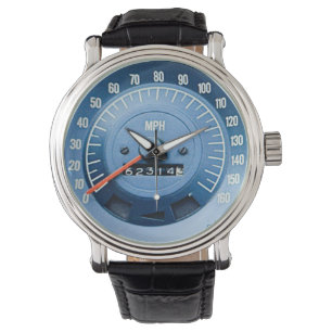 Snelheidsmeter van klassieke sportwagen uit de lat horloge
