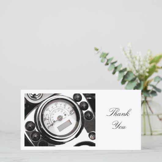 Snelheidsmeter voor motor - Dank u wel Bedankkaart (Staand voorkant)