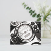 Snelheidsmeter voor motorfietsen briefkaart (Staand voorkant)