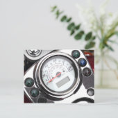 Snelheidsmeter voor motorfietsen briefkaart (Staand voorkant)