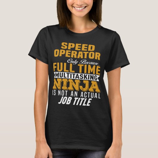 snelheidsoperator t-shirt (Voorkant)