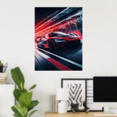 Snelheidsracer Poster (Thuiskantoor)
