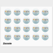 Snelheidsraketworm Ronde Sticker (Vel)